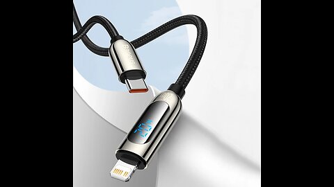 Type-C to Lightning Charging Cable, with Fast Charging & LED Output Power Display