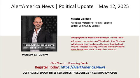 AlertAmerica.News Presents Political Science Professor Nicholas Giordano