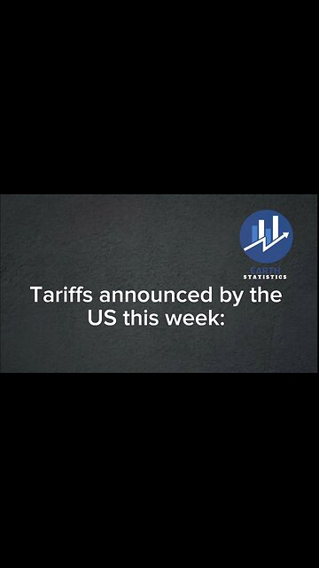 Tariffs announced by the US this week...