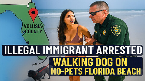 Illegal Immigrant Arrested Walking Dog on No‑Pets Florida Beach | Caught on Body Cam