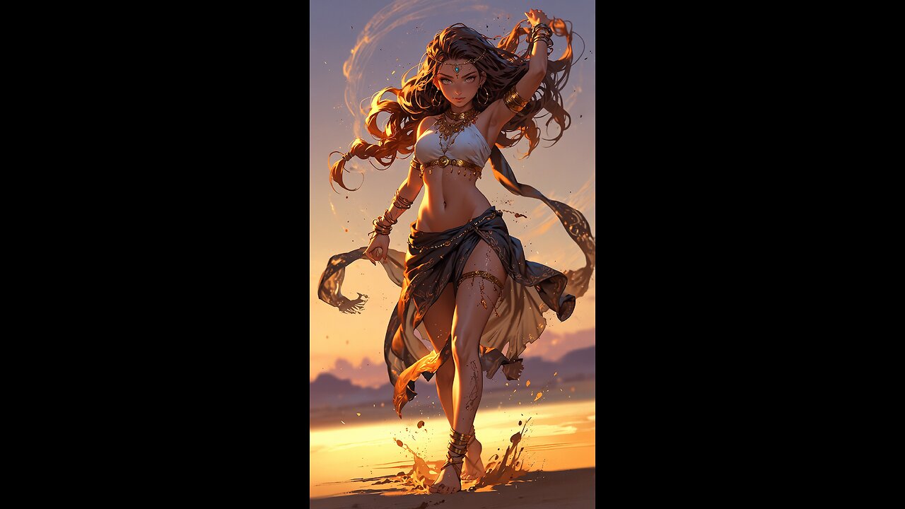 The Desert Flame Dancer: Emissary of Sand and Stars.