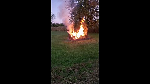 backyard fire