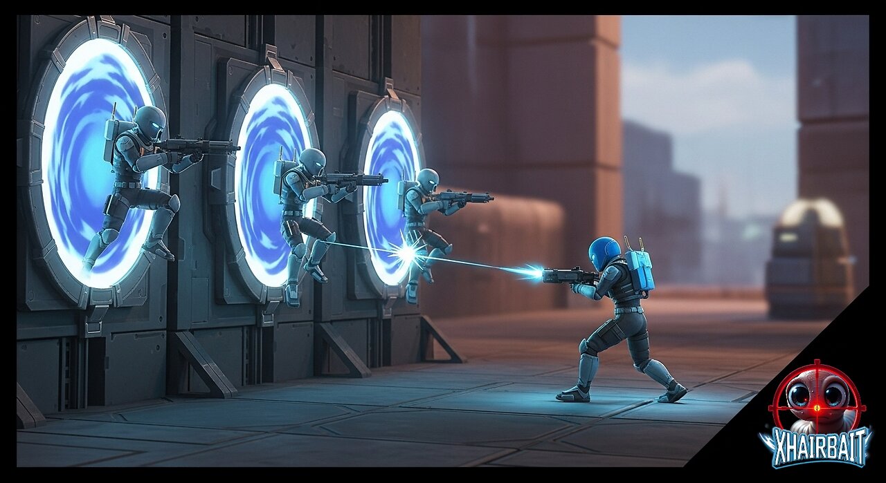 🟢@xhairbait shoots and scoots in Splitgate 2 portal gorilla tactics