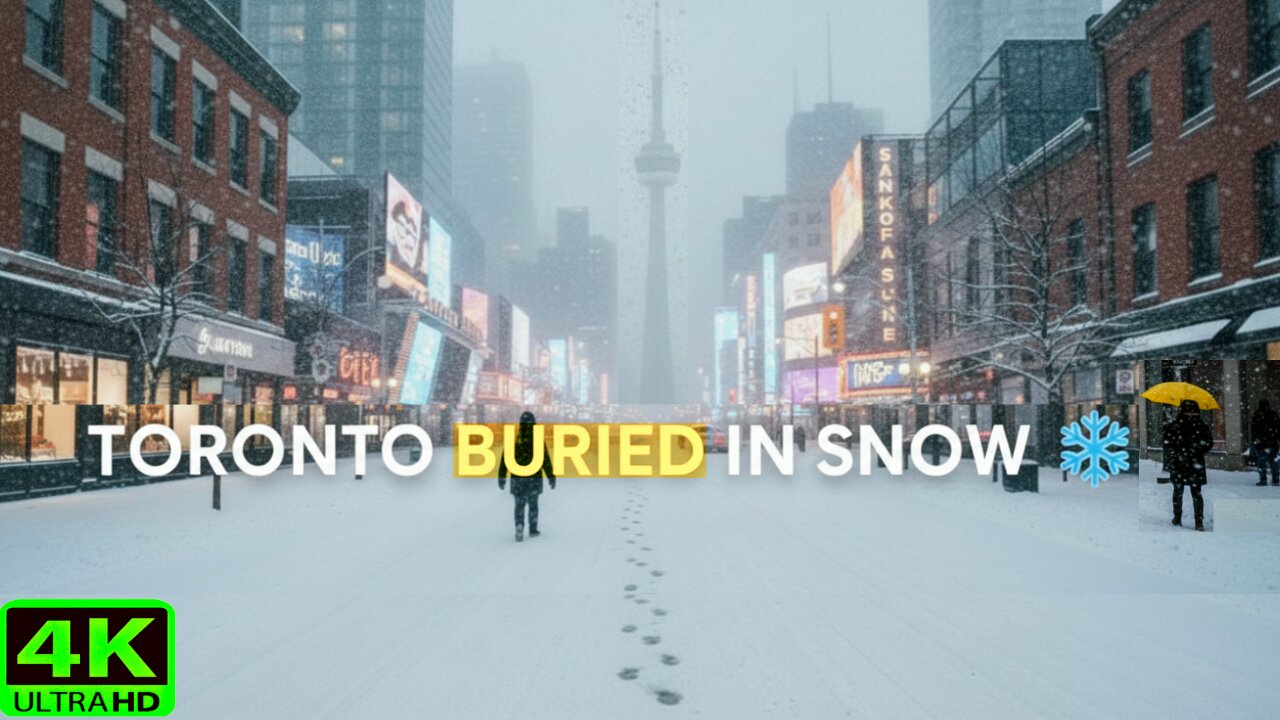 【4K】Snowstorm Walk in Luxury Downtown Toronto ❄️ Canada 🇨🇦
