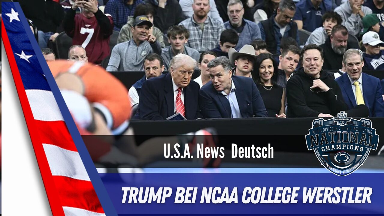 Trump der Präsident des Volkes - tosender Applaus bei NCAA-Wrestling-Event.