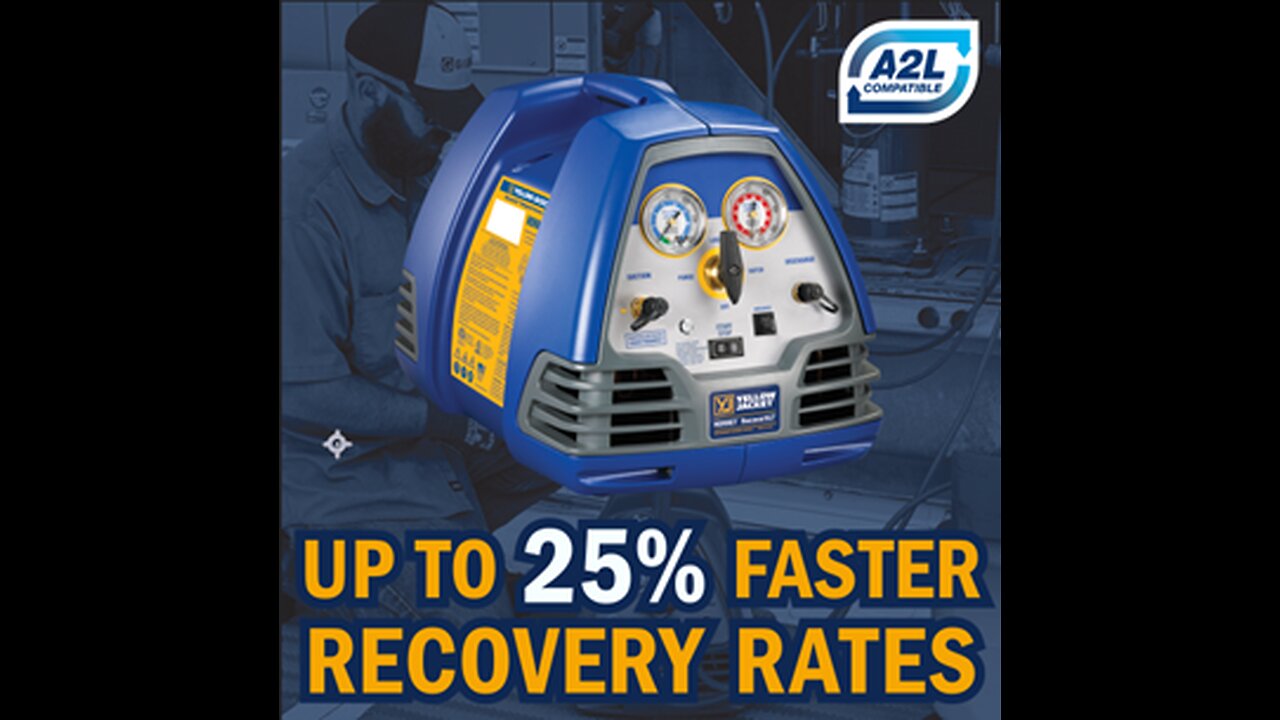 Get up to 25% Faster Recovery Rates with the YELLOW JACKET® HORNET™ RecoverXLT® Recovery Machine