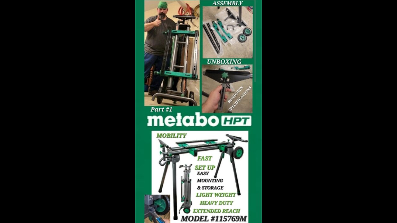 Metabo hpt Universal MITER SAW Stand Unboxing & Specs