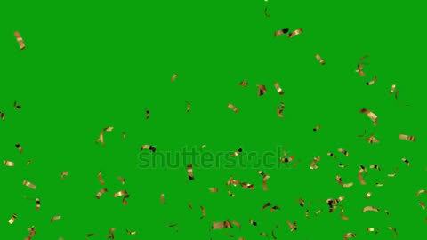 Golden Confetti Centered Explosion Background.