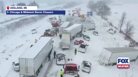 Massive 100+ Vehicle Pileup on I-196 Near Grand Rapids, MI