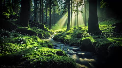 Relaxing Sounds of Forest Nature | Gentle Forest Stream and Birds Chirping