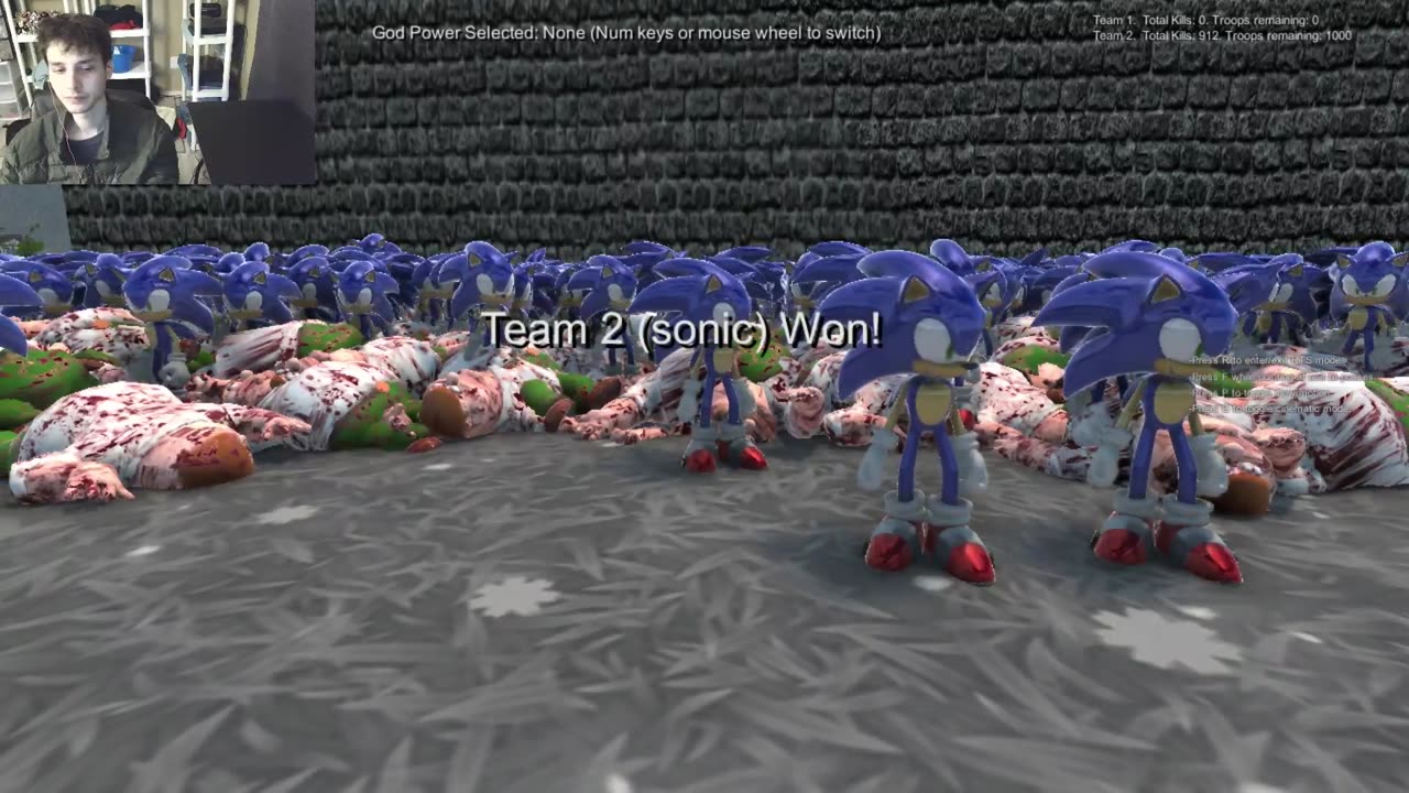 Outtake #3,140 Of 1,000 Sonics From Sonic The Hedgehog Series VS 980 Peter Griffins In A Battle