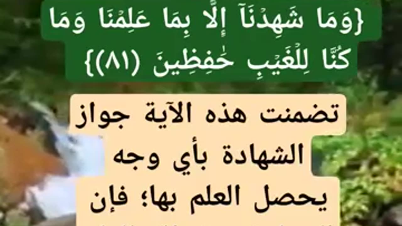 ما تقول في امور يشهد المرء بما لا علم له بها ؟