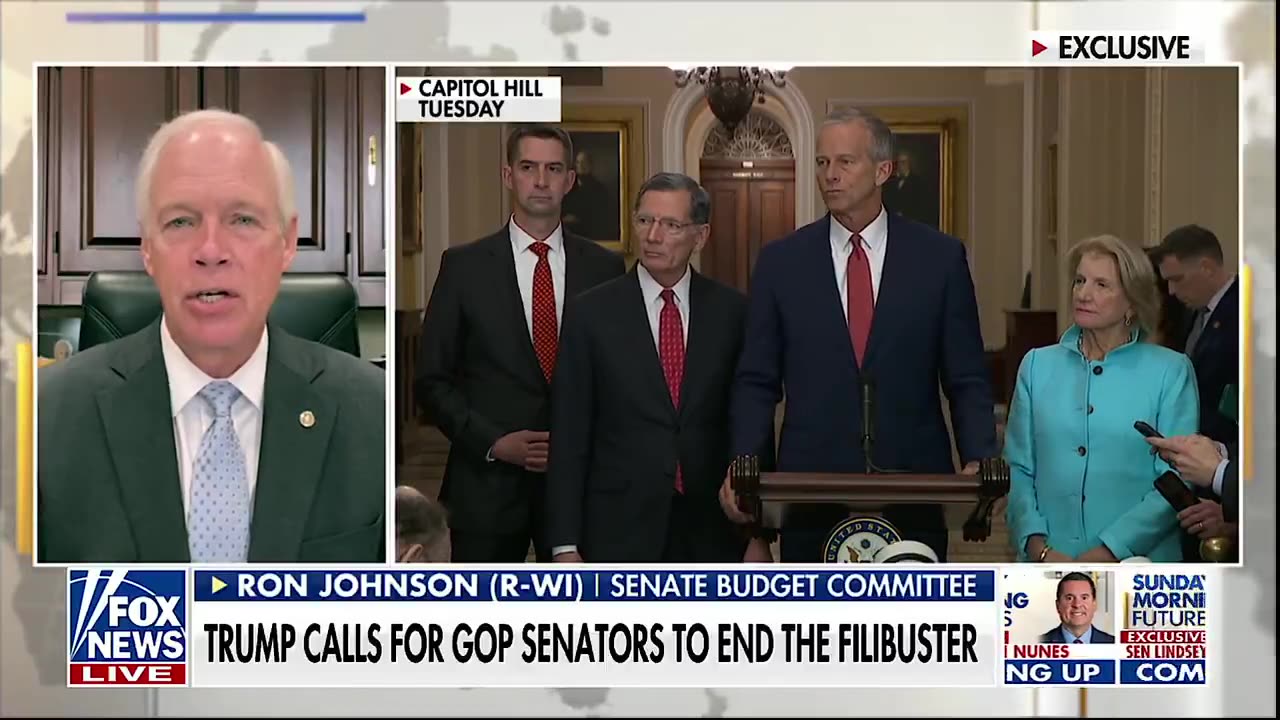 Sen. Ron Johnson (R-WI) INSISTS that Senators get tough and nuke the filibuster