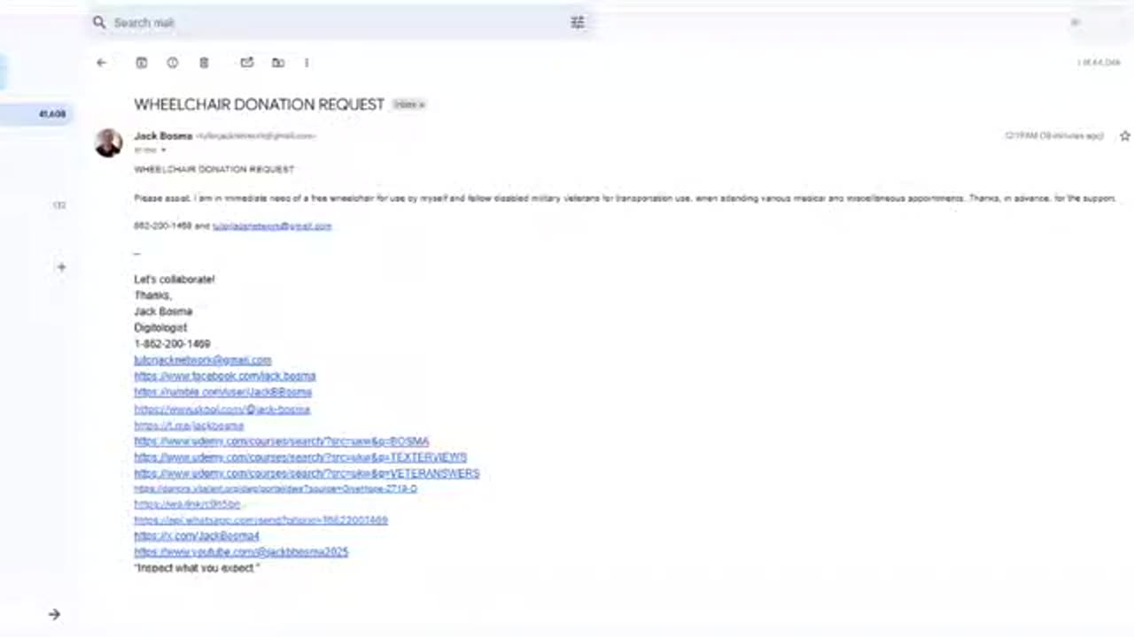 WHEELCHAIR DONATION REQUEST