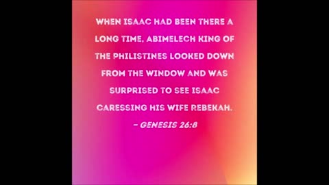 Isaac is discovered as he shows affection to Rebekah.