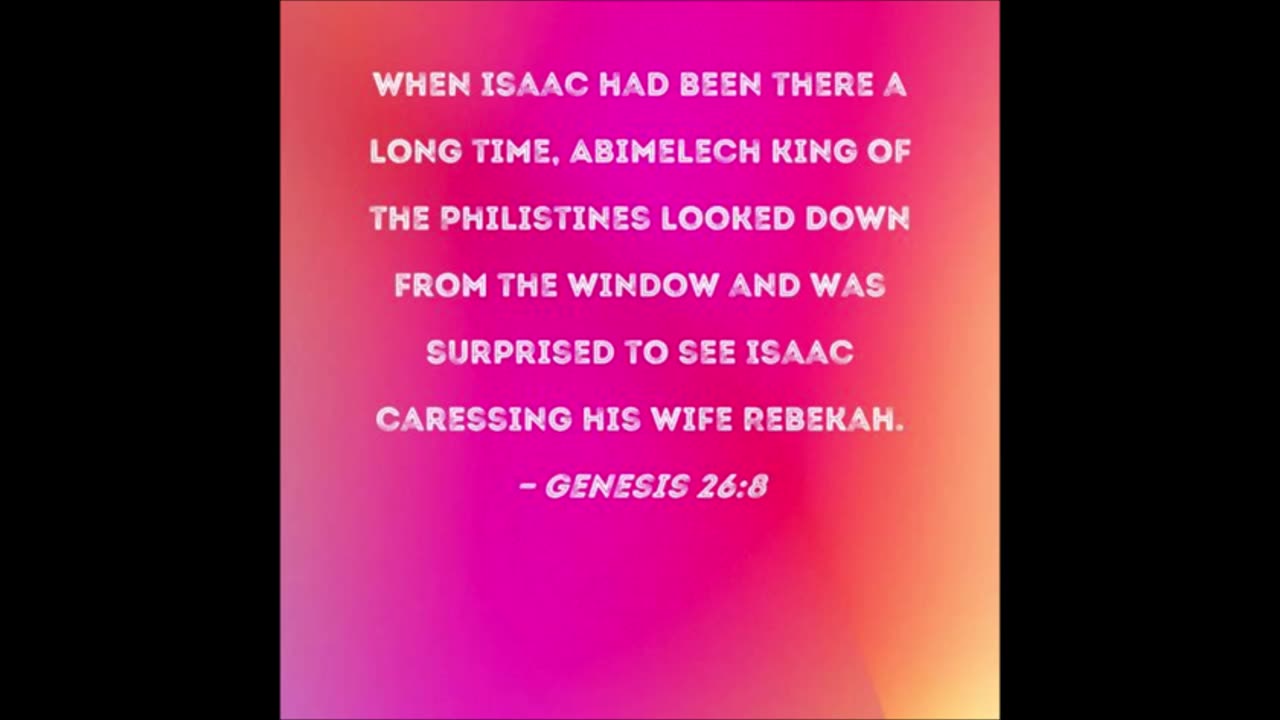 Isaac is discovered as he shows affection to Rebekah.