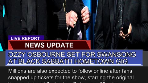 Ozzy Osbourne Set for Swansong at Black Sabbath Ho