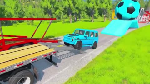 High-Speed Double Flatbed Trailer Crash