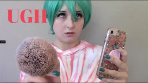 Lazy Babysitter Miku dose your makeup ASMR (reupload)