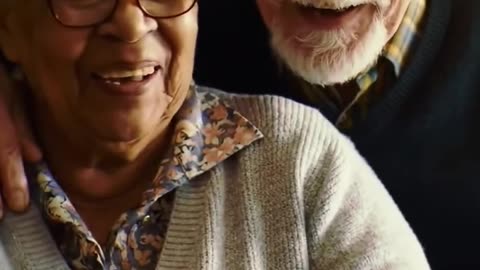 elderly playing happily in a nursing home