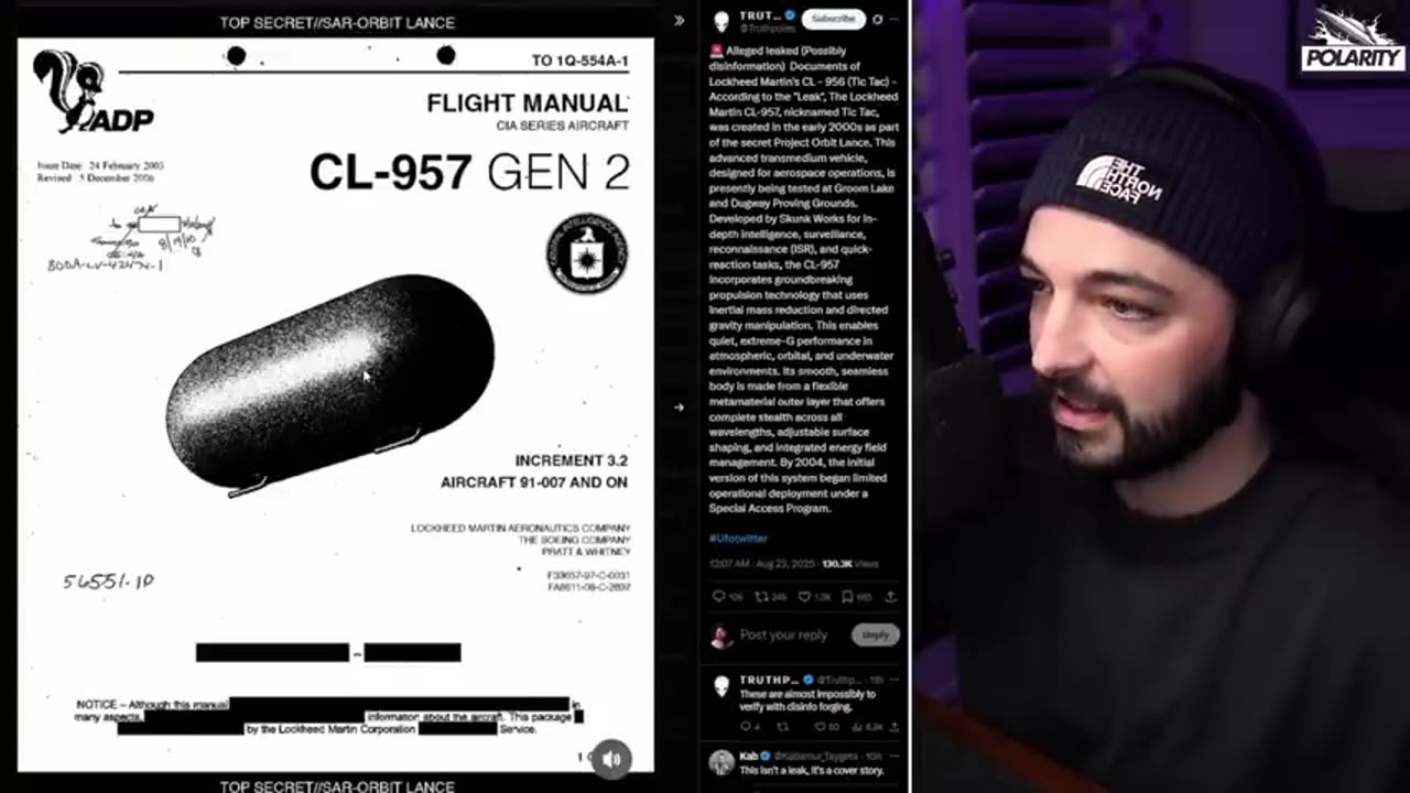 NEW TICTAC LEAKS Support Ross Coulthart's Claim: Lockheed Martin Skunkworks have UFO Technology...