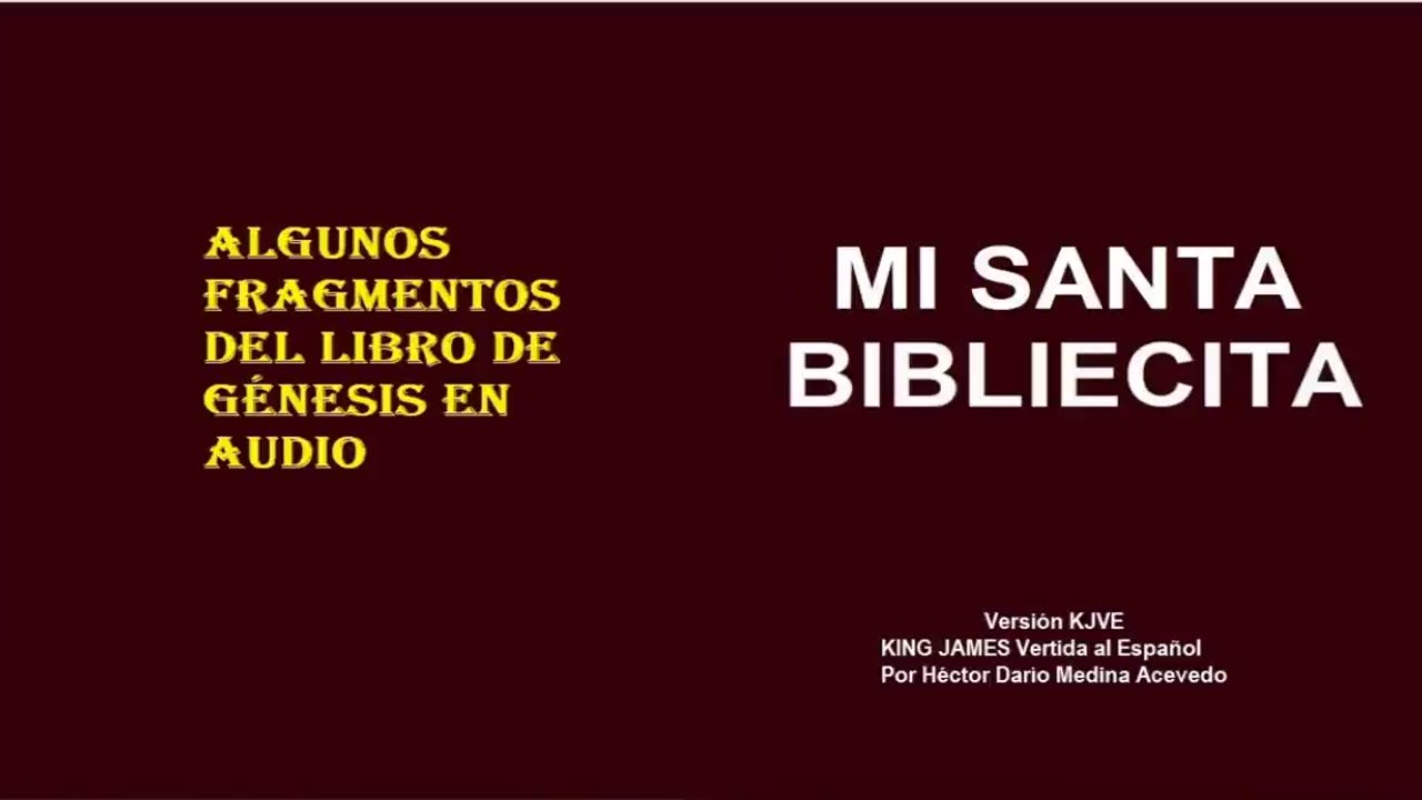 MI SANTA BIBLIECITA 01 Génesis