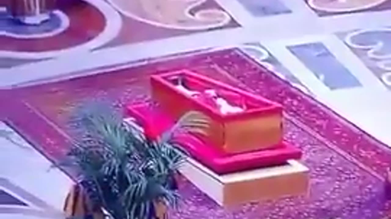 Upside Down Crosses At Pope Francis Funeral