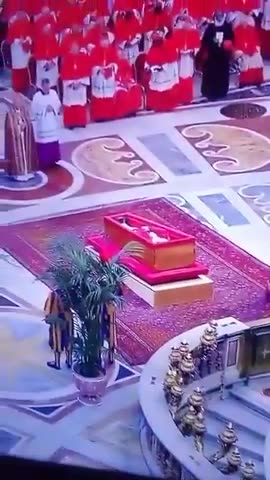 Upside Down Crosses At Pope Francis Funeral