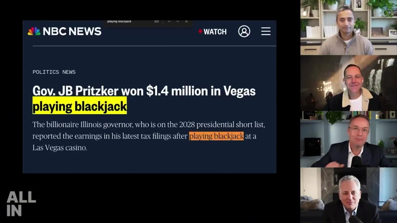 CHAMATH: “JB Pritzker disclosed his income from 2024 … Out of the $10.3M"