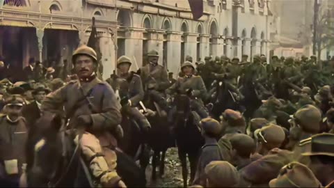 Italian Troops In Trento Celebration 1918