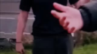 Scottish girl protects herself from creepy migrant