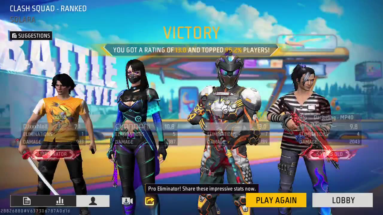 Free fire 🔥 max playing amazing kills 💪 u