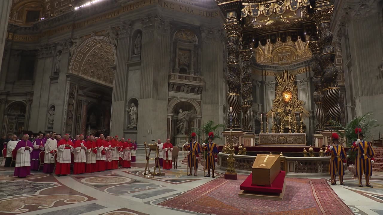 These are the last images of Pope Francis’ open casket