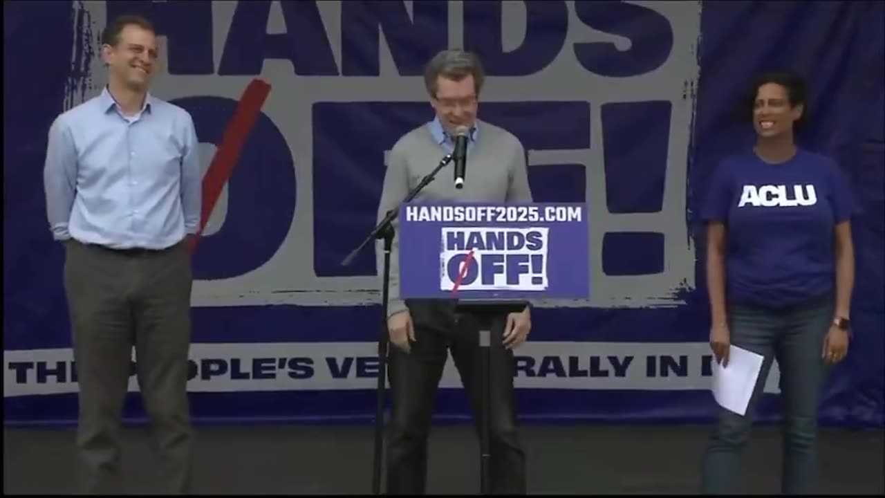 Norm Eisen at the Hands off rally