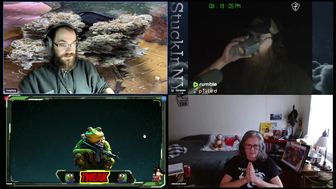 Burg's Lounge.. Hanging Out w/Frens #Live #Cannabis #420