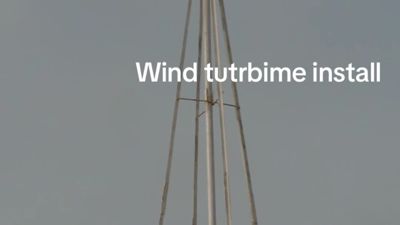 Wind turbine install and solar system