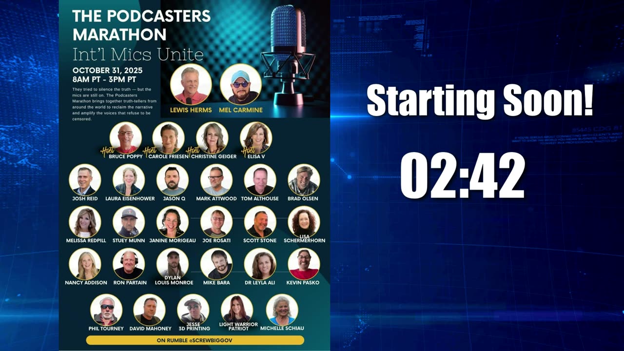 PODCASTERS MARATHON - FRIDAY OCT 31st