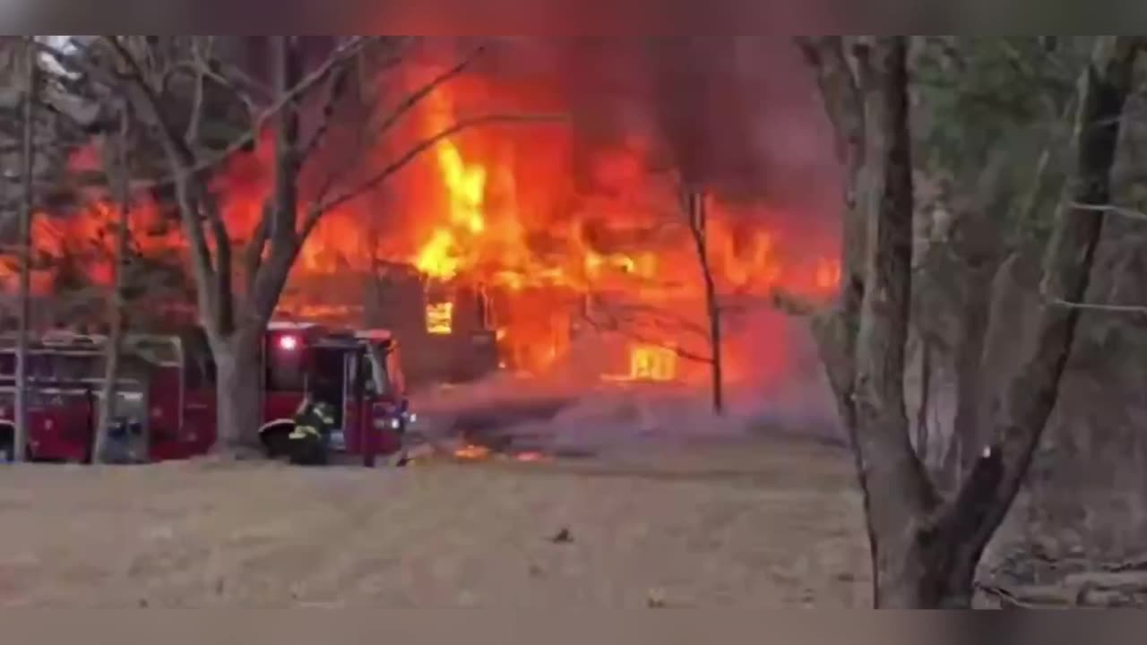 BREAKING: A plane crashes into a home in Brooklyn Park, Minnesota, engulfing it in flames.