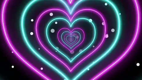1165. Purple and Teal heart tunnel TV romantic wallpaper