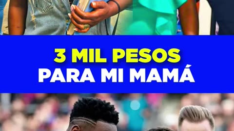 Cuando era un niño, Yery se ganaba 𝟰 𝗺𝗶𝗹 𝗽𝗲𝘀𝗼𝘀 y le daba 𝟯 𝗺𝗶𝗹 a su mamá para la comida. ❤️‍🔥⚽🇨🇴 #La