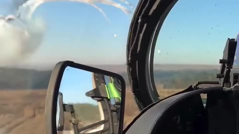 🚁💥 Ukraine Russia War | Ukrainian Mi-24 Cockpit View: Rocket Attack on Russian Positions | RCF