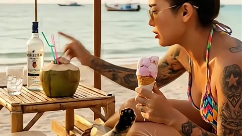 TAIGER on Pattaya beach #aicat