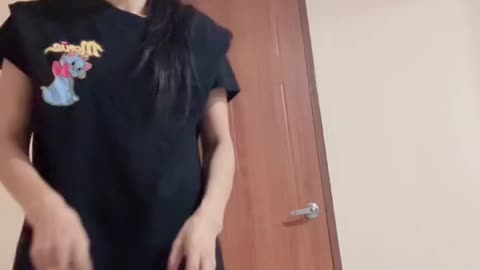 Girl changing the panty on camera