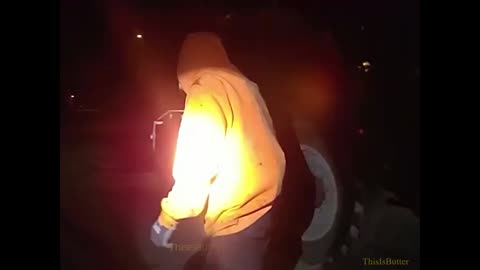 Suspect arrested after stealing a fork lift, ATM machine and a brief foot chase