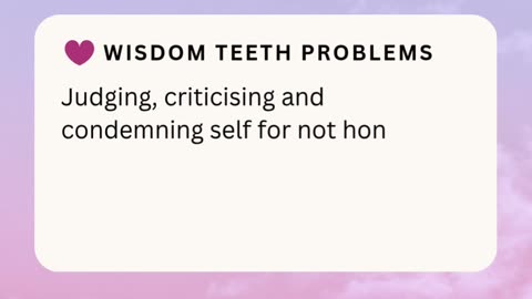 WISDOM TEETH PROBLEMS ❤️