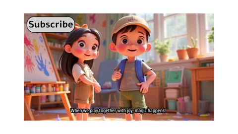 kids story in English|🎨 “Color Bubble Friends” – A Story of Four Kids and Magical Paint” 🌈