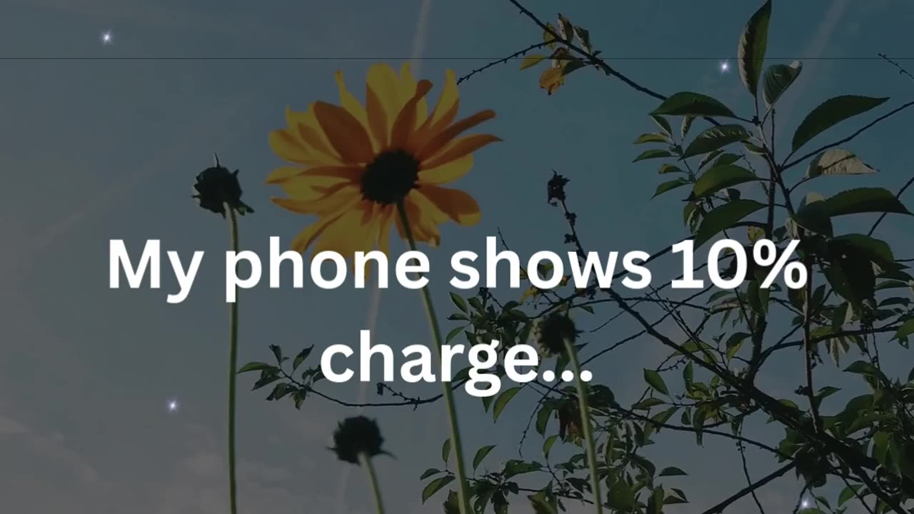 It's okay if it's 10% charged, but it's scary if it's 1%!