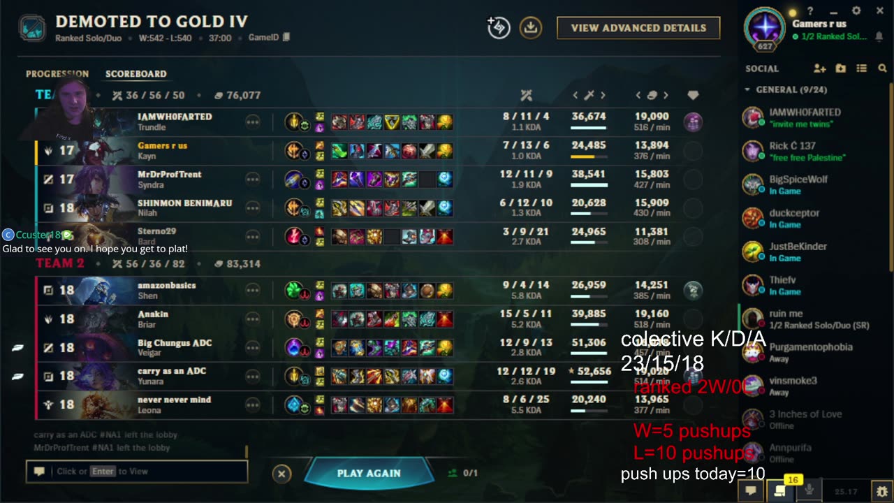 league of legends ranked challenge to change things up.