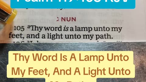 Thy Word Is A Lamp Unto My Feet..