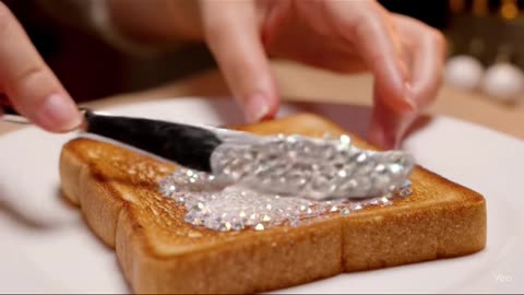 Diamonds on toast 💎🍞 #veo3 #aismr #asmr #fyp
